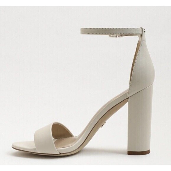 SAM EDELMAN Yaro Ankle Strap Sandal Size 10 Ivory NWT Wedding Formal Heel - Picture 4 of 14